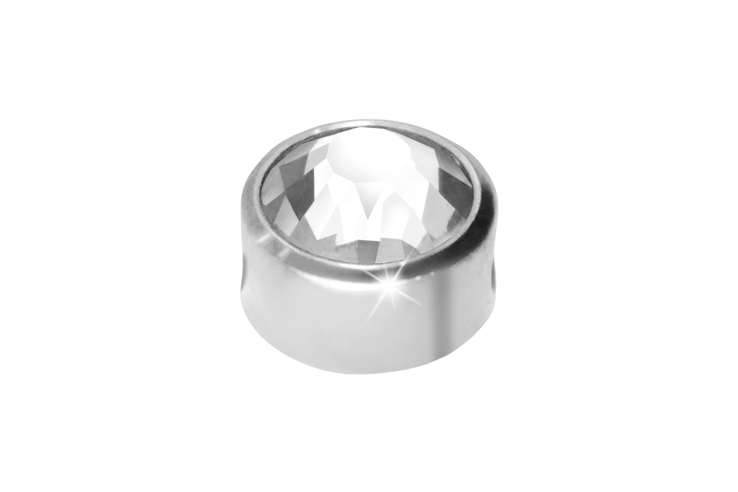 Titan Klemmdisc KRISTALL von Piercingline